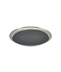 Non Slip Stainless Steel Round Tray 12"